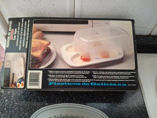 Freidora de huevos microondas con tapa