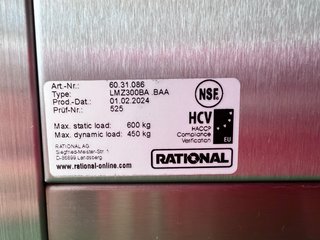 Mesas originales inox para hornos Rational