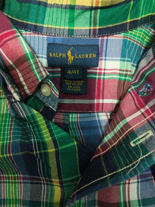 Camisa Ralph Lauren niño 4 años cuadros