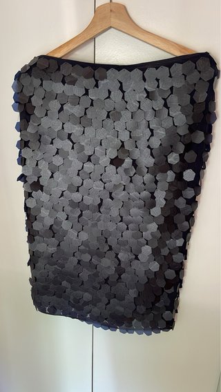 Falda Zara Midi Talla M azul marino