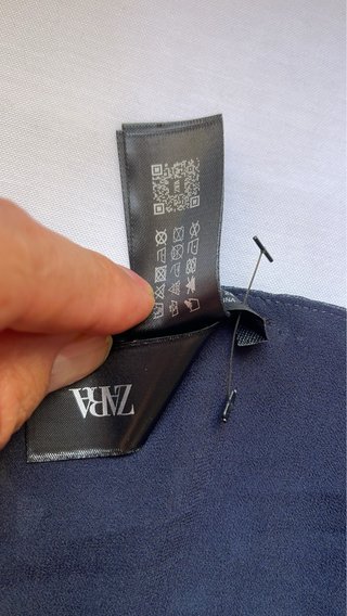 Falda Zara Midi Talla M azul marino