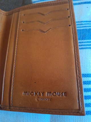Cartera de Piel Mickey Mouse Marrón