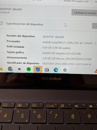 Portátil ASUS ZENBOOK