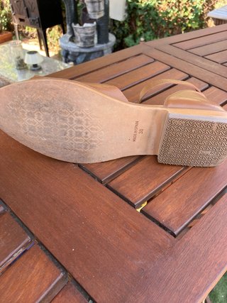 Sandalias Piel Marrón Talla 38