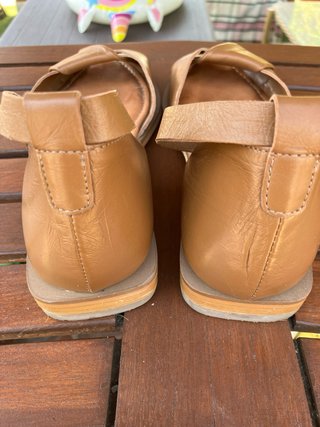 Sandalias Piel Marrón Talla 38