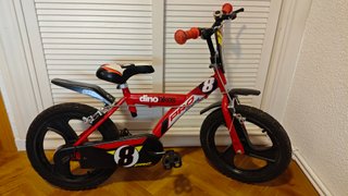 Bicicleta infantil Dino Bikes roja