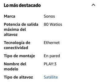 Altavoz Sonos Play:3 Blanco