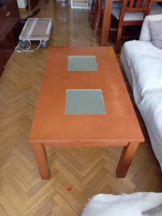 Mesa de centro madera y cristal