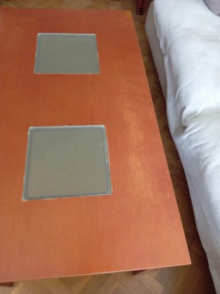 Mesa de centro madera y cristal
