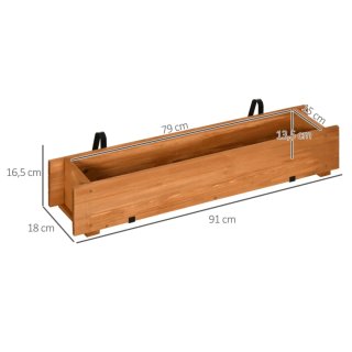 Jardinera de madera colgante o independiente