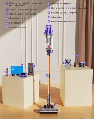 Aspiradora Escoba Laresar 60 Min Autonomía