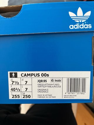 Adidas Campus Gris y Rojo