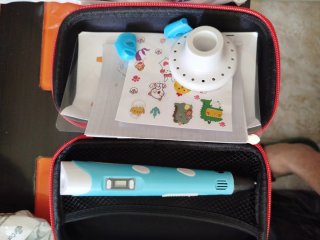 Lápiz 3D Azul con Accesorios