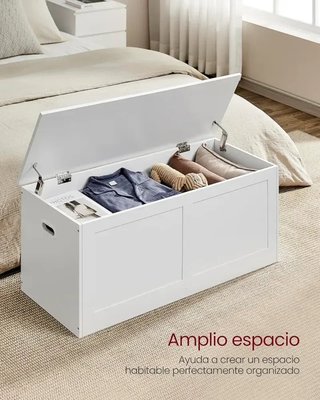Baúl Puff Banco Almacenaje 100cm Vasagle LSB164W01