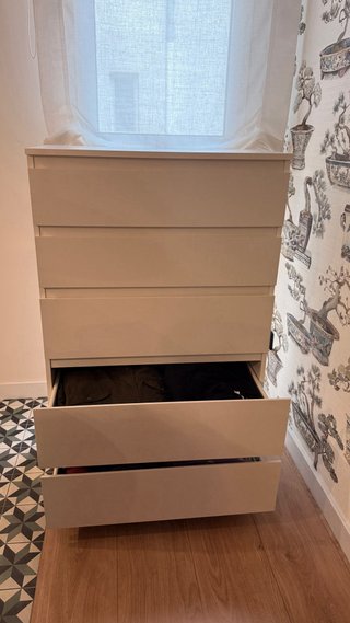 Cómoda MALM 6 cajones blanca