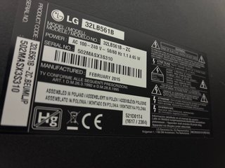 Televisor LG 32” LED Full HD (Modelo 32LB561B)
