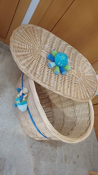 Cesto mimbre Tuc Tuc para juguetes