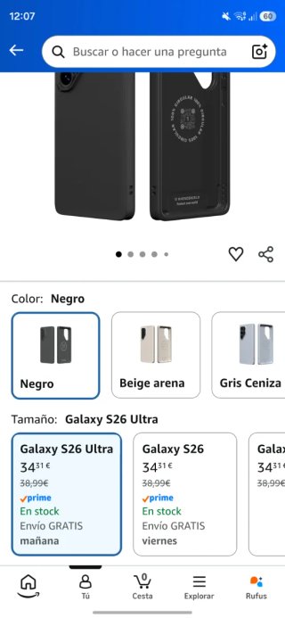 Samsung S26 Ultra 512gb,funda Rhinoshield y Crista