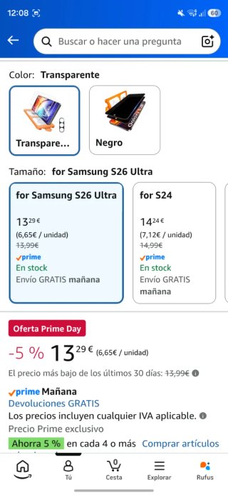 Samsung S26 Ultra 512gb,funda Rhinoshield y Crista