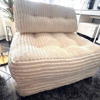 Sofá Cama Plegable Beige Corduroy