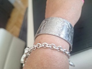 Pulsera Tous Plata  de acero la más ancha XL