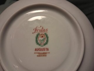 Juego Tazas y Jarra Porcelana Frutas
