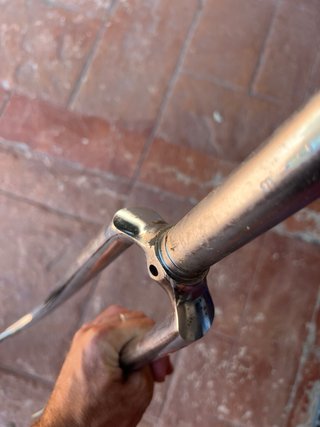 Horquilla clásica bicicleta cromada