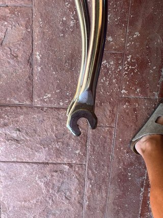 Horquilla clásica bicicleta cromada