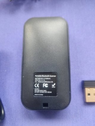Mini Lector Código Barras Bluetooth Negro