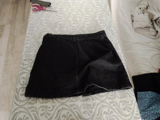 Falda vaquera negra Bershka