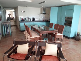 Comedor Madera Antigua 6 Sillas Mimbre