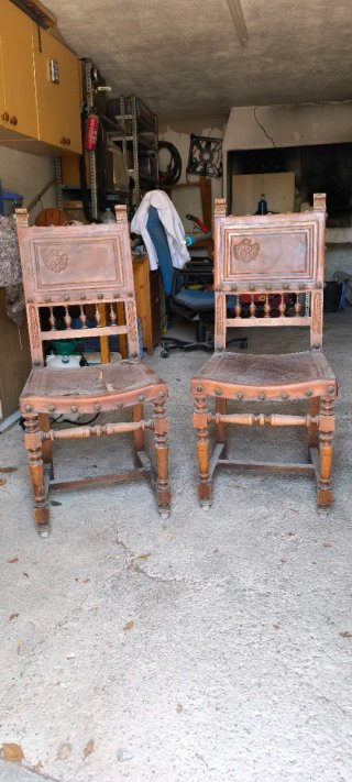 Sillas Antiguas Siglo XIX Tapizadas