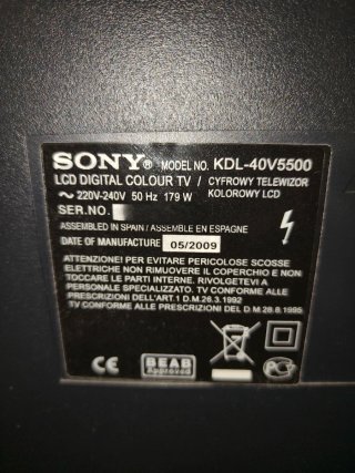 Sony Bravia KDL-40V5500 TV