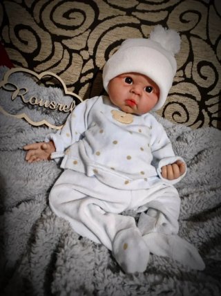 Reborn niño silicona platino 47cm piel blanquita