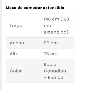 Mesa de comedor y centro madera/blanco