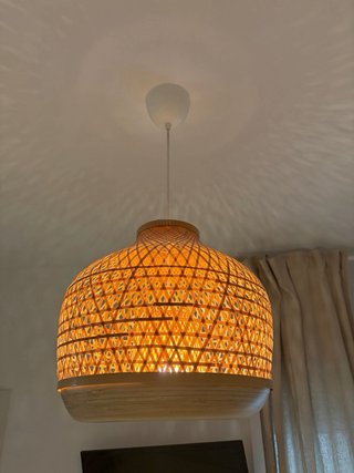 Lámpara de techo Misterhult Ikea bambú