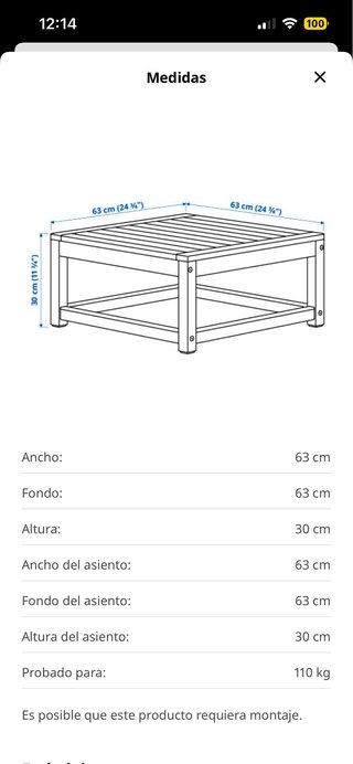 Sofá modular IKEA NÄMMARO exterior