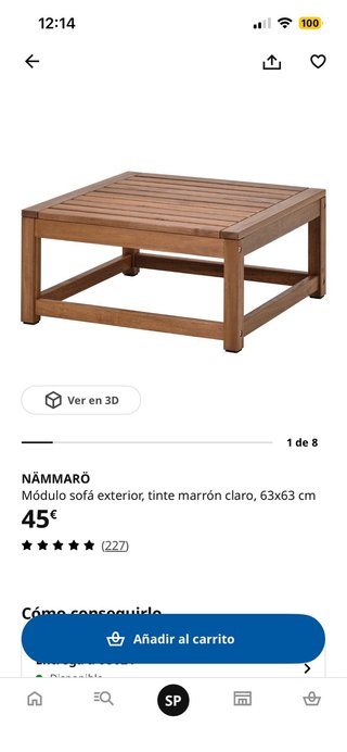 Sofá modular IKEA NÄMMARO exterior