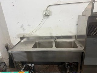 Fregadero industrial doble acero inoxidable