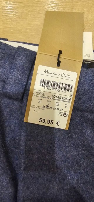 Pantalones Massimo Dutti. Talla 36. Sin estrenar
