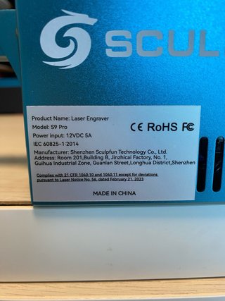 Sculpfun S9 Pro Grabador Láser Azul
