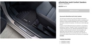 Alfombrillas textil Dacia Sandero