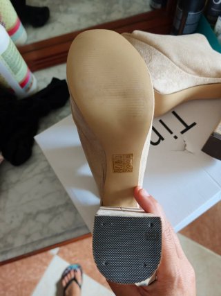 Tacones plataforma beige
