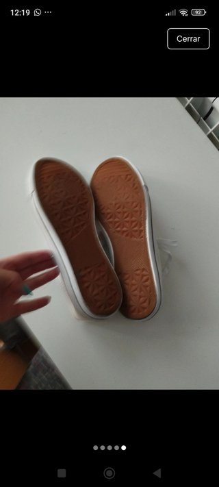 Zapatillas de lona blanca y puntera blanca n.41