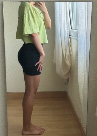 Camiseta verde oversized crroped mujer