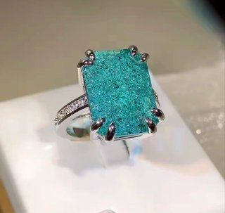 Anello donna argento con tormalina paraiba
