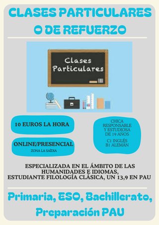 Clases particulares online y presencial