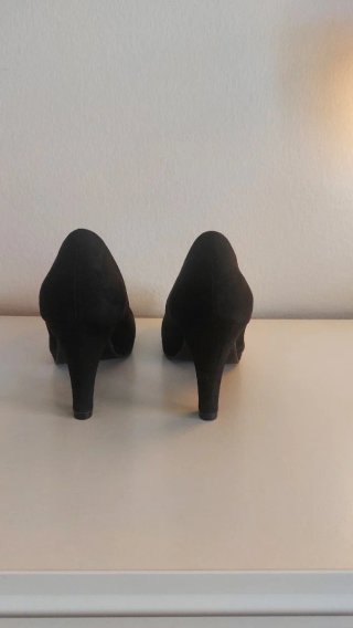 Zapatos tacón ante negro talla 39