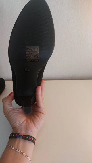 Zapatos tacón ante negro talla 39