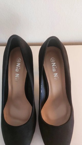 Zapatos tacón ante negro talla 39